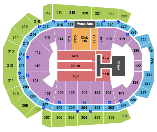 Wells Fargo Arena - IA Seating Chart: Luke Bryan 2024