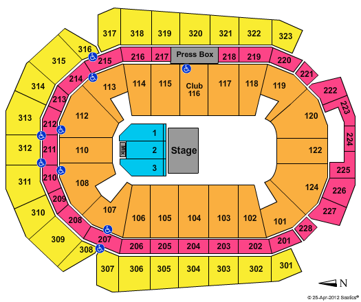 Wells Fargo Arena Seating Chart