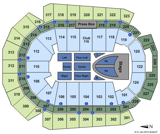 Wells Fargo Arena Seating Chart