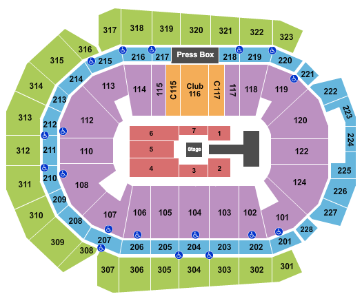 Wells Fargo Arena - IA Seating Chart: WWE 2