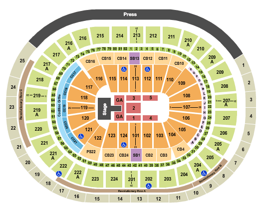 Independence Events Center Detailed Seating Chart