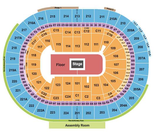 Wells Fargo Center - PA Seating Chart: Billie Eilish