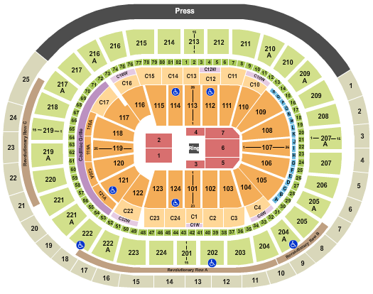 Wells Fargo Center - PA Seating Chart: Boxing