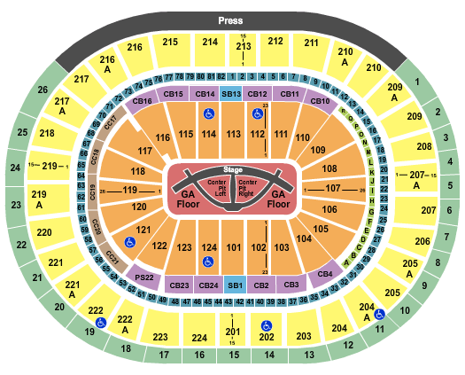 Philips Arena Seating Chart Carrie Underwood