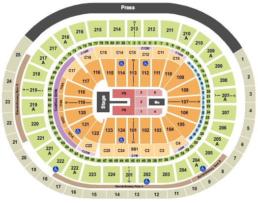 Wells Fargo Center - PA Seating Chart: Cigarettes After Sex