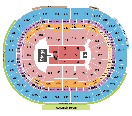 Wells Fargo Center - PA Seating Chart: Cody Johnson