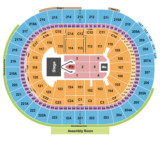 Xfinity Mobile Arena Seating Chart: Conan Gray