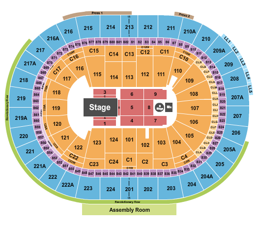 Xfinity Mobile Arena Seating Chart: Dancing with the Stars 1