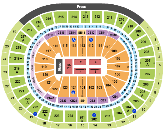 Seating Chart Wells Fargo Center Philly