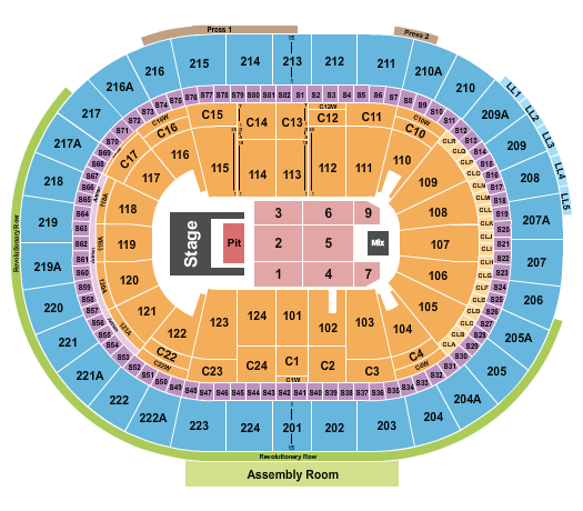 Xfinity Mobile Arena Seating Chart: Doja Cat