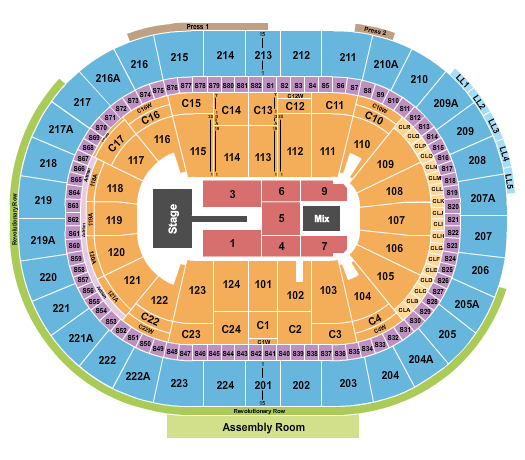 Wells Fargo Center - PA Seating Chart: Druski