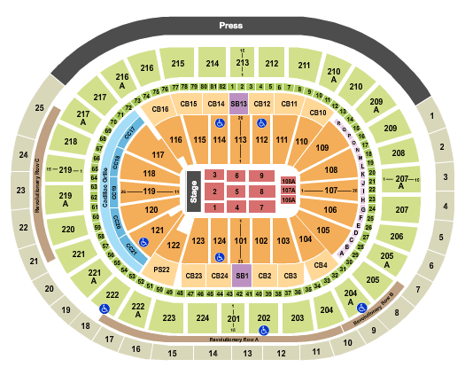 Wells Fargo Center Seating Chart Concert Bon Jovi