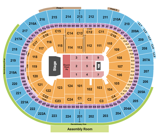 Wells Fargo Center - PA Seating Chart: Eric Church