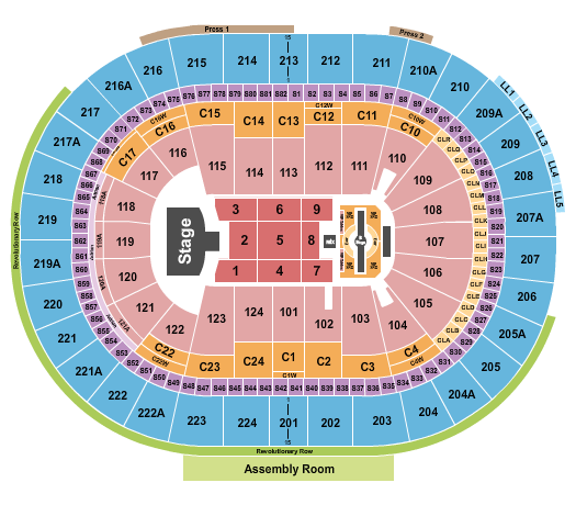 Wells Fargo Center - PA Seating Chart: Justin Timberlake