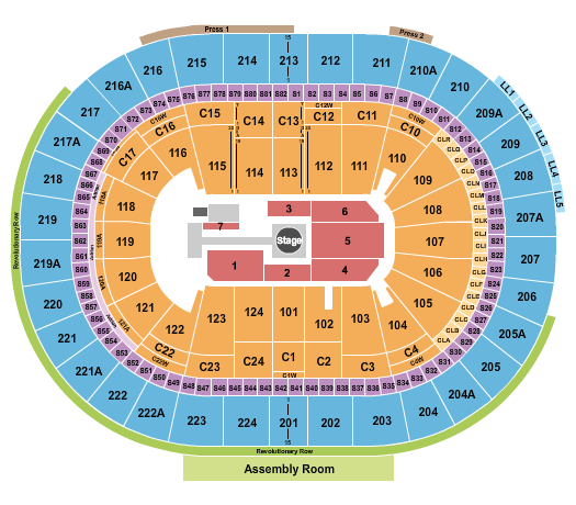 Xfinity Mobile Arena Seating Chart: MMA2