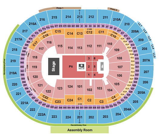 Wells Fargo Center - PA Seating Chart: Nice Inch Nails