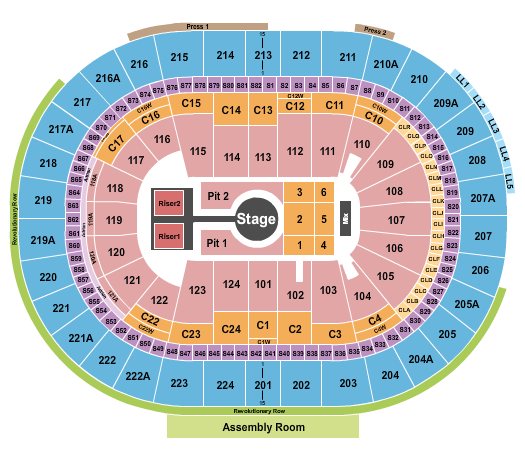 Wells Fargo Center - PA Seating Chart: Peso Pluma