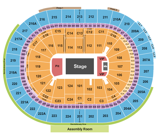 Xfinity Mobile Arena Seating Chart: Rod Wave