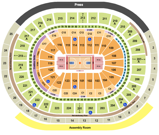 Wells Fargo Center - PA Seating Chart: Basketball - Globetrotters