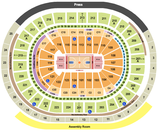 Xfinity Mobile Arena Seating Chart: Basketball - Globetrotters