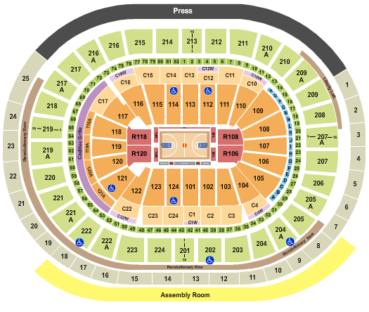 Xfinity Mobile Arena Seating Chart: Basketball Unrivaled