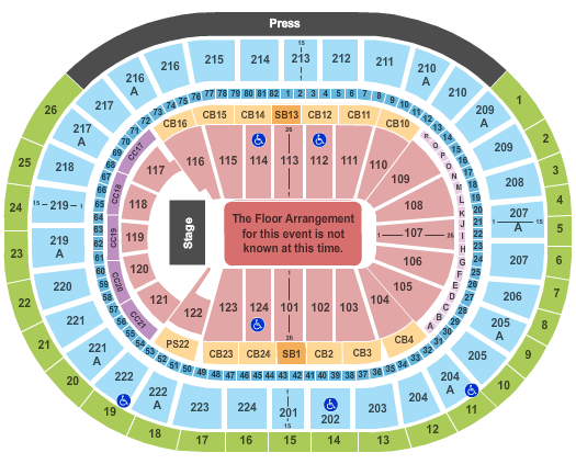 Wells Fargo Pink Concert Seating Chart