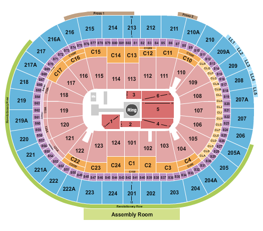 Wells Fargo Center - PA Seating Chart: MMA