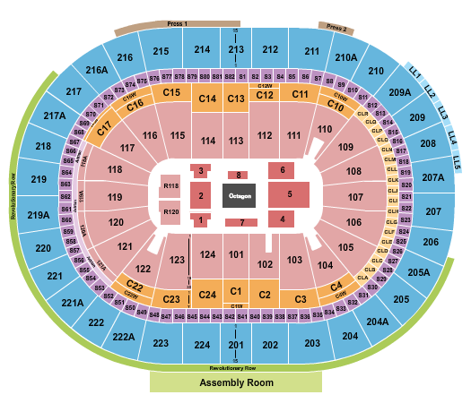 Xfinity Mobile Arena Seating Chart: UFC