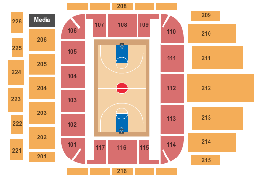 Welsh Ryan Arena Seating Chart: Basketball