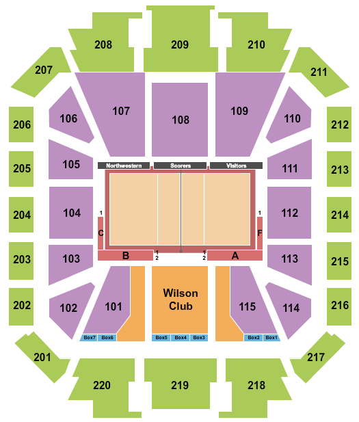 Welsh Ryan Arena Seating Chart: Volleyball