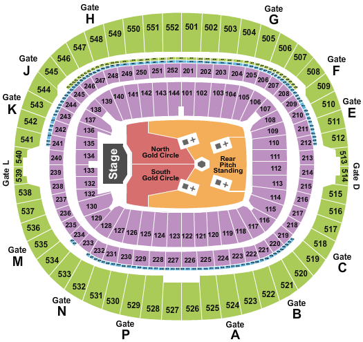 Wembley Stadium Seating Chart: Dua Lipa