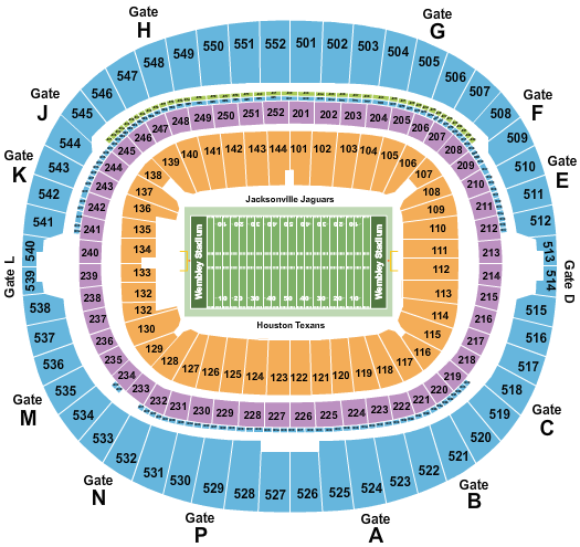Wembley Stadium Seating Chart: football 2