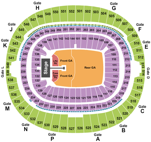 Wembley Stadium Seating Chart: Linkin Park
