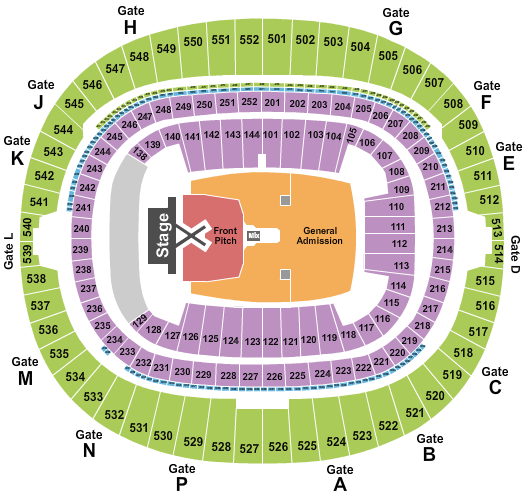 Wembley Stadium Seating Chart: Luke Combs