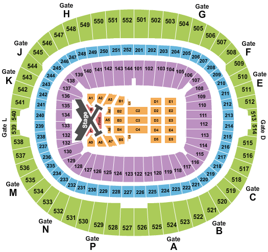 Wembley Stadium Seating Chart: Taylor Swift