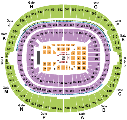 Wembley Stadium Seating Chart: Wrestling - AEW