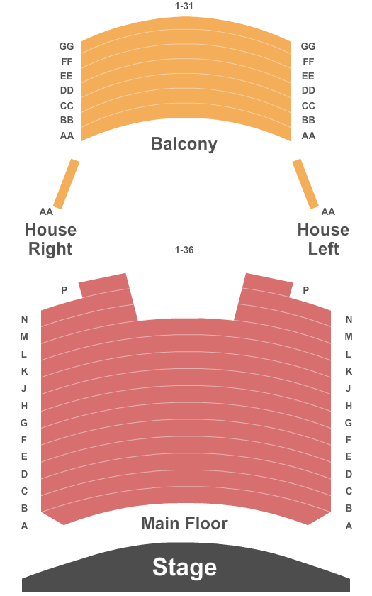 Wentz Concert Hall Seating Chart: End Stage