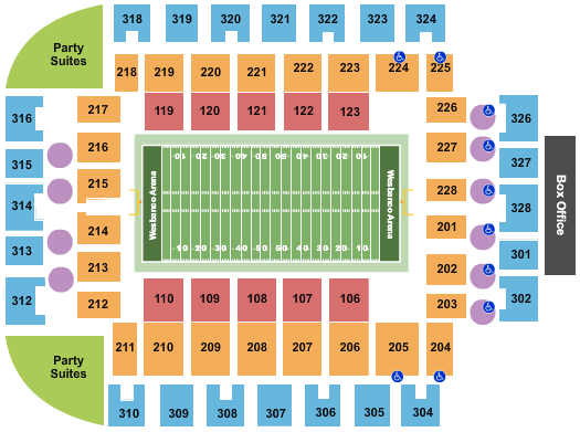 Wesbanco Arena Seating Chart: Football