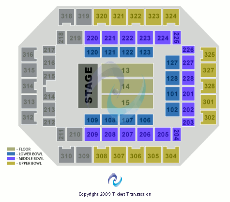 Wesbanco Arena Seating Chart: End Stage