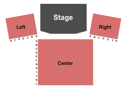 West Campus Mainstage Theatre Seating Chart: End Stage