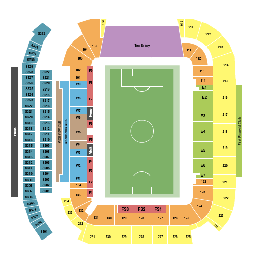 TQL Stadium Seating Chart: Soccer