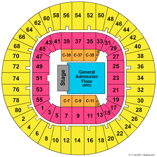 West Virginia University Coliseum Seating Chart