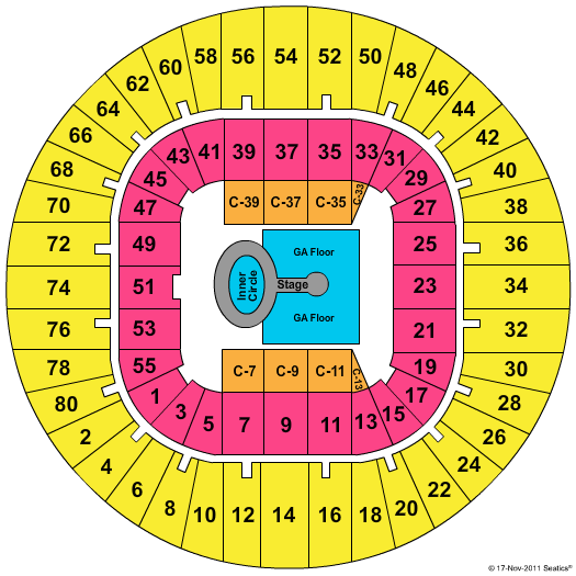 West Virginia University Coliseum Seating Chart