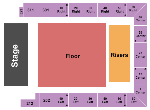 Westchester County Center Seating Chart: Endstage GA Floor