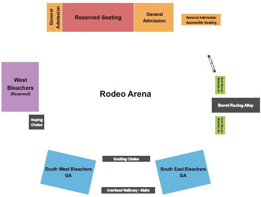 Western Park Arena Seating Chart: Dinosaur Roundup