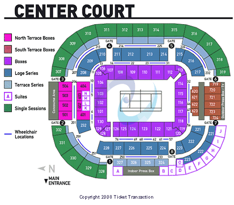 Lindner Family Tennis Center Seating Chart