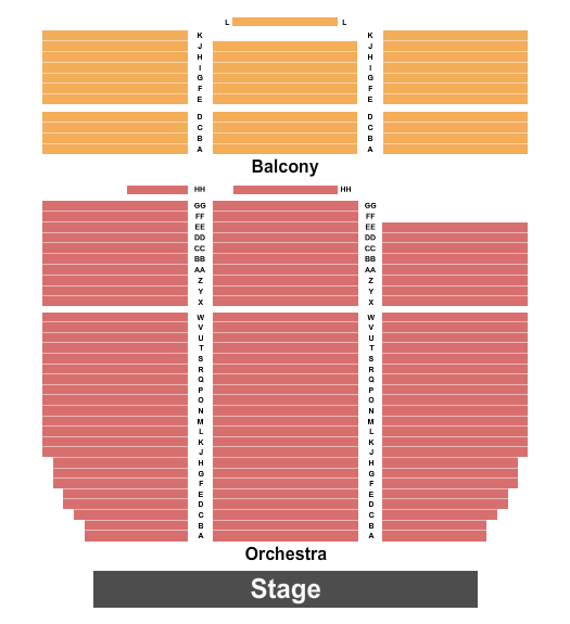 Westminster College Orr Auditorium Seating Chart: End Stage