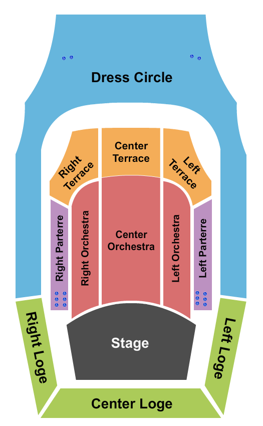 Weston Recital Hall at Meridian Arts Centre Seating Chart: End Stage