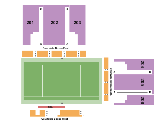 Westwood Country Club Seating Chart: Tennis