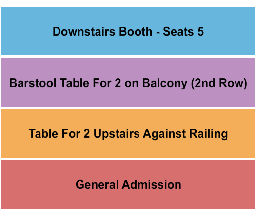 Whisky A Go Go Seating Chart: GA/Booth/Table 3